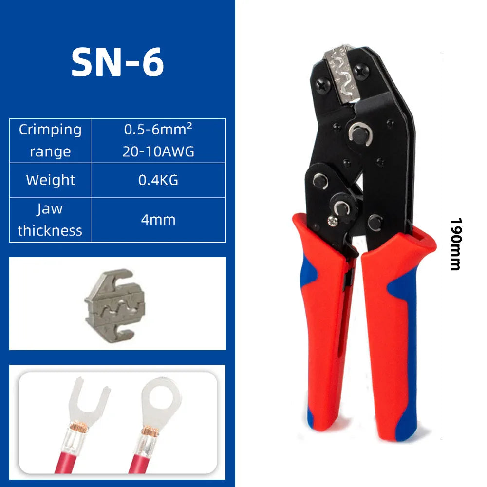 Crimping Tool For Dupont JST MOLEX Terminals,No/Pre Insulated Ferrules,Butt Connectors,Solar & Coax Connectors SN-58B 2549 2546B