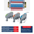 JINH CMK420 One-Flip Lever DIN Rail Terminal Push-in Wire Release Compact Conductor Block Orange Option for Electronics