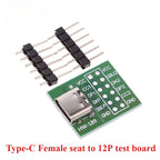 1/5/10Pcs TYPE C USB 3.1 Type C Connector 16 Pin Test PCB Board Plate Adapter Socket For Data Line Wire Cable Transfer