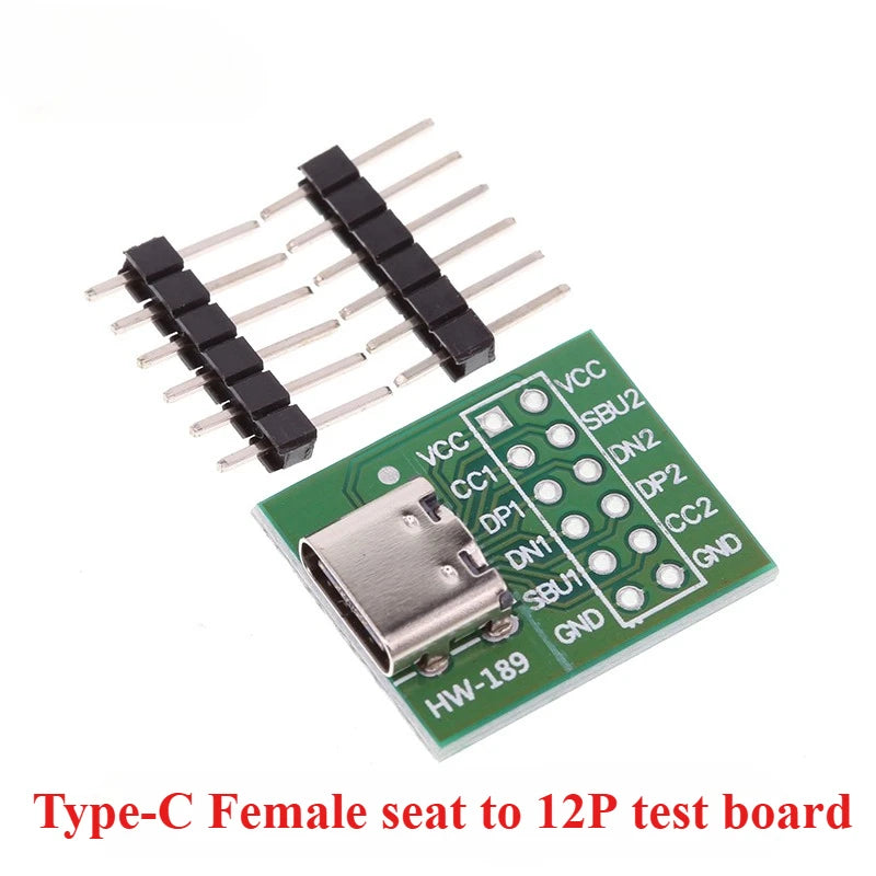 1/5/10Pcs TYPE C USB 3.1 Type C Connector 16 Pin Test PCB Board Plate Adapter Socket For Data Line Wire Cable Transfer