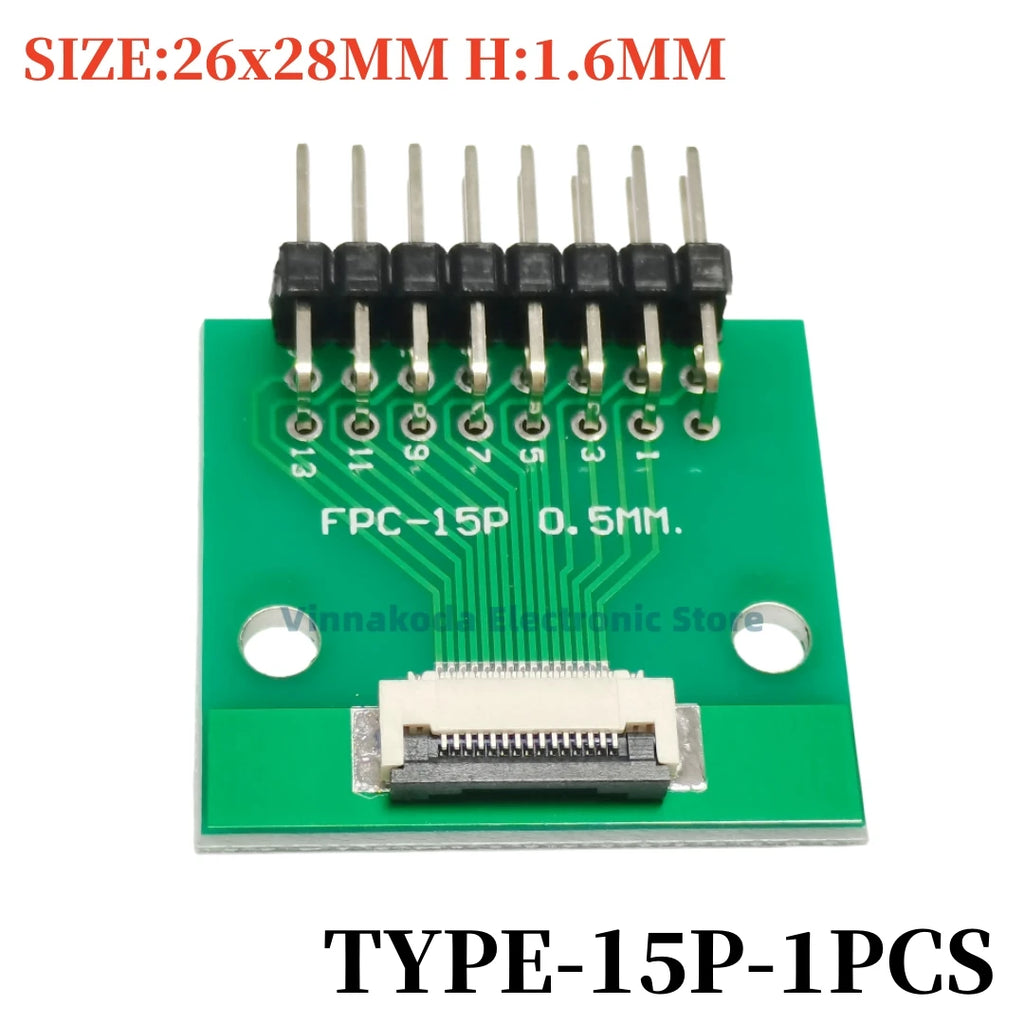 1PCS FFC/FPC Conversion Board 0.5mm Pitch Connector 2.54MM Double Row Bending Pins 4/10/12/14/15/16/18/22/24/26/30/34/40/50/60P
