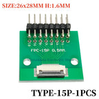1PCS FFC/FPC Conversion Board 0.5mm Pitch Connector 2.54MM Double Row Bending Pins 4/10/12/14/15/16/18/22/24/26/30/34/40/50/60P