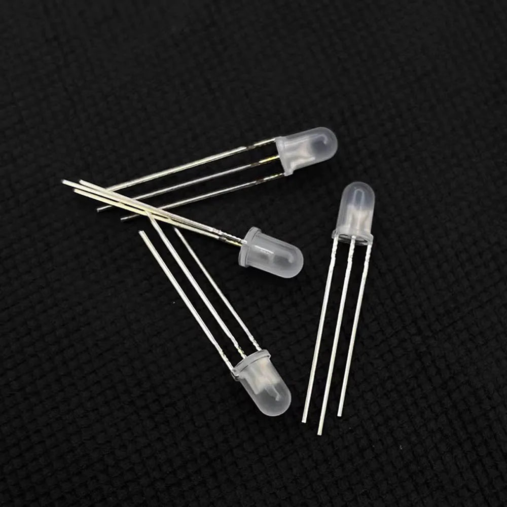 30Pcs LED 5MM Red & Green Common Cathode & Anode High Diffused Round Bi-Color Light-Emitting Diode