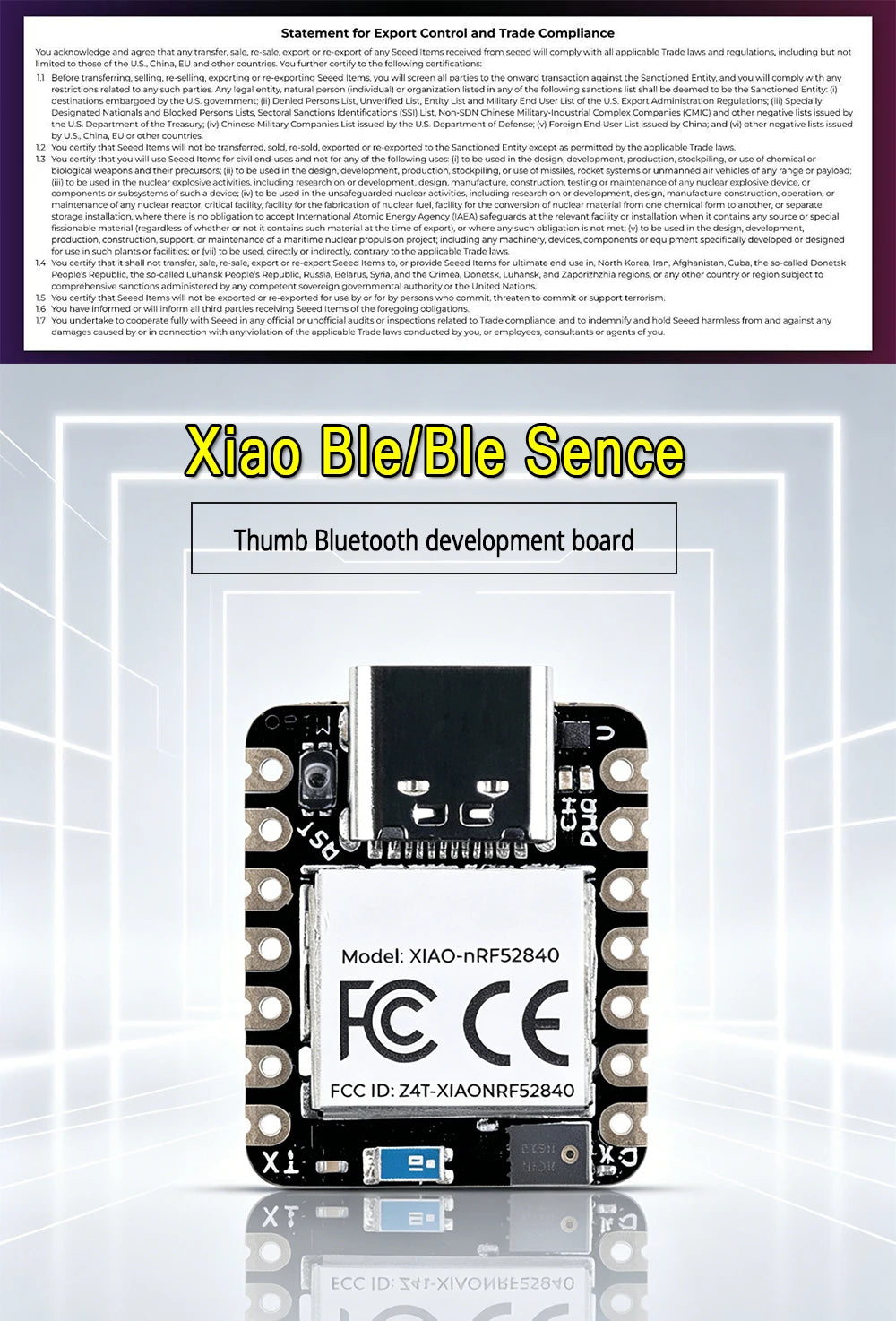 XIAO BLE SENSE Development Board Module BLE 5.0 nRF52840 Nano Arm Microcontroller for Arduino