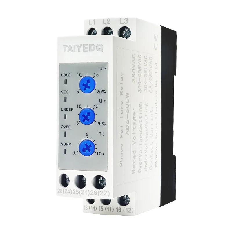 Multifunctional Phase Sequence Protection Relay Overvoltage Undervoltage Phase Failure 380V 200-500VAC