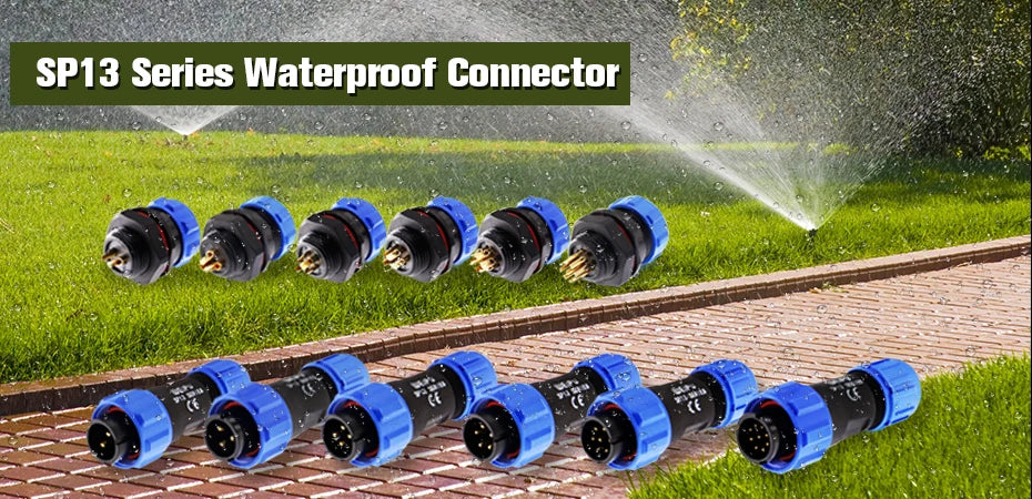 WEiPU SP13 Plastic M13 Waterproof Circular Power Plug Socket Wire Joint Connector 2 3 4 5 7 9Pin for Solar Audio Visual System