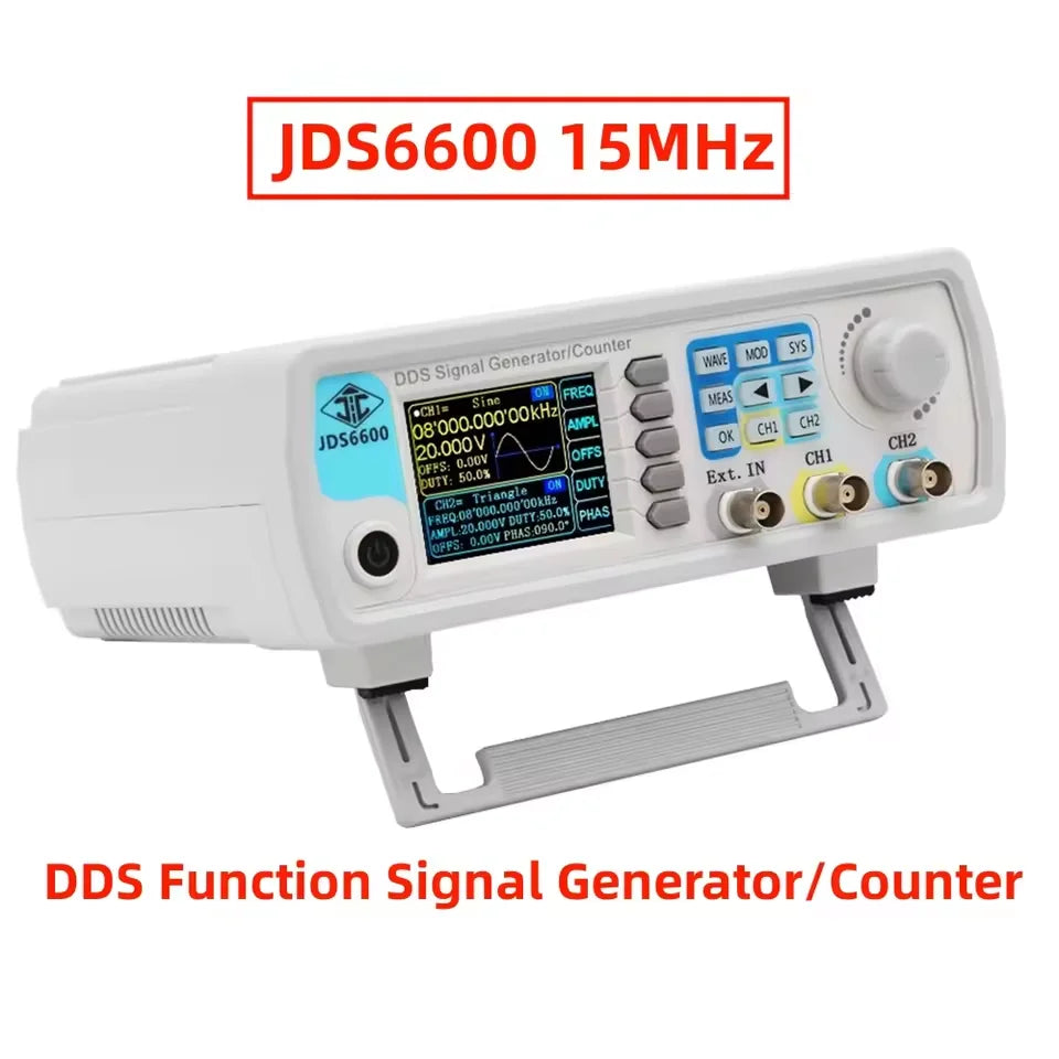 JUNTEK JDS6600 series 15MHz-60MHz DDS function signal generator CNC dual-channel frequency counter Arbitrary waveform generator
