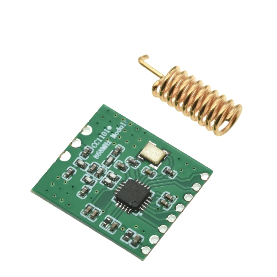 CC1101 Wireless Module Long Distance Transmission Antenna 868MHZ M115 For FSK GFSK ASK OOK MSK 64-byte SPI Interface Low Power