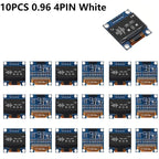 1-10PCS 0.96 Inch OLED Display Module I2C IIC SPI Serial 128X64 SSD1306 LCD 3.3-5V 4 Pin White/Blue/Yellow Blue for Arduino