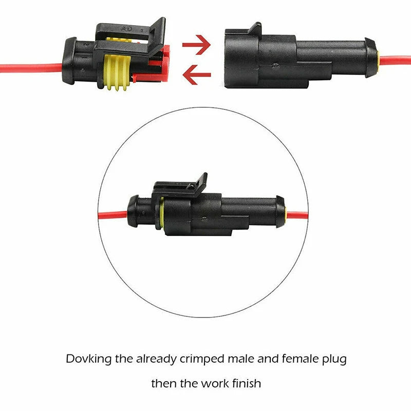708/408/352/240/296/15pcs HID Waterproof Connectors Car Marine Seal Automotive Electrical Wire Connector Plug Truck Harness