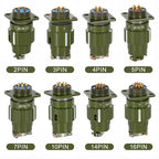 Y21M Series Fast Buckle Aviation Fixed Type Industrie Connector Plug Socket Male Female  2/3/4/5/7/10/14/16 Pin Army Green