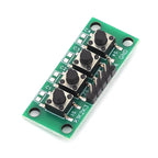 1x4 Single Row 4 Independent Push Button Module Arduino Electronic Experiment Teaching Development Board