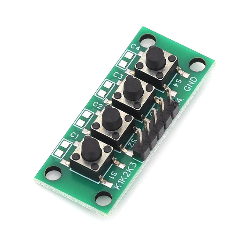 1x4 Single Row 4 Independent Push Button Module Arduino Electronic Experiment Teaching Development Board