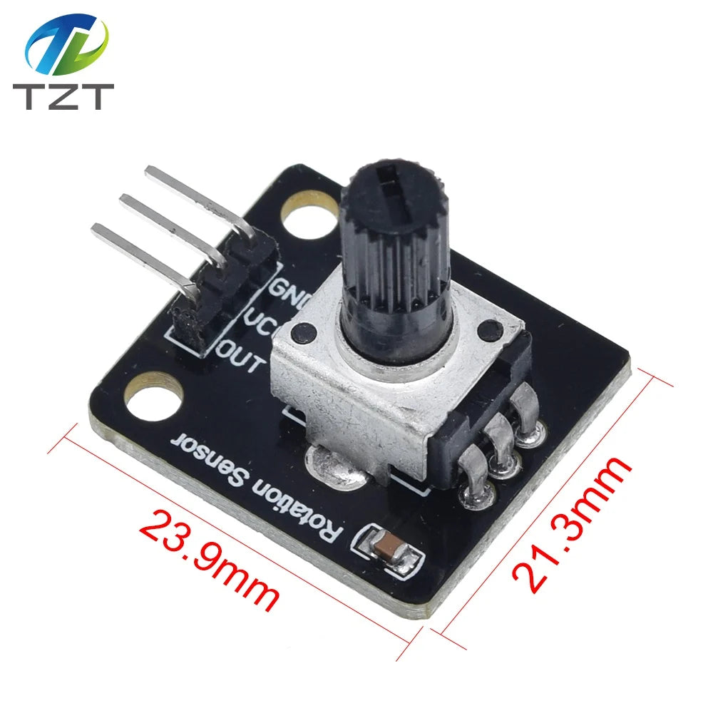 TZT Rotary Potentiometer Analog Knob Module For Raspberry Pi Arduino Electronic Blocks RV09 Rotary encoder for arduino