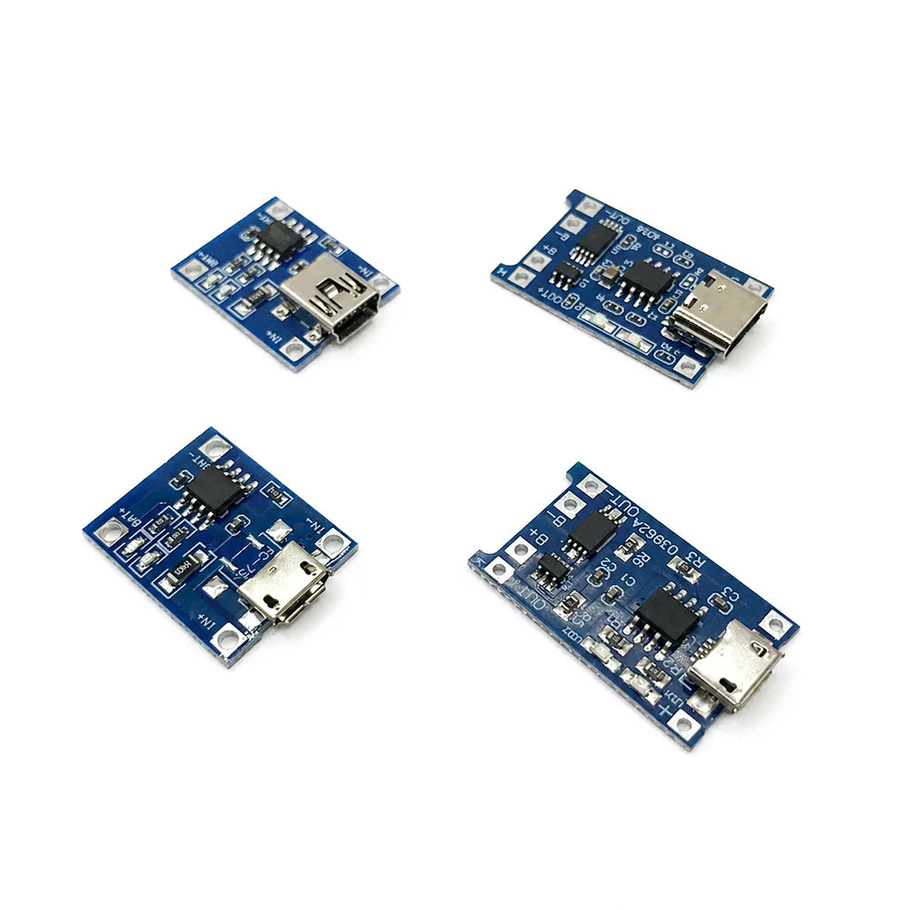 1/3/5pcs Type-C Micro Mini USB 5V 1A 18650 TP4056 Lithium Battery Charger Module Charging Board With Protection Dual Functions