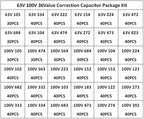 63V 100V 36 Value Correction Capacitor Package Kit Polypropylene Safety Plastic Film 105-823 Set Free