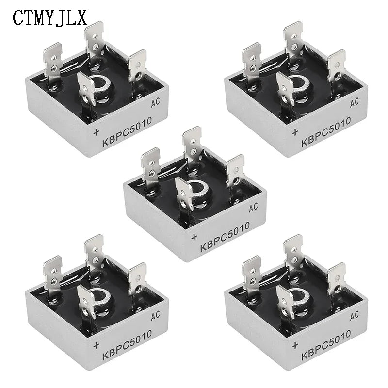 5pcs KBPC5010 Diode Bridge Rectifiers Diodes 50A 1000V KBPC 5010 Power Rectifier Diode DIY Electronic Components Kit
