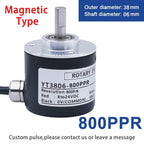 Photoelectric Incremental Rotary Encoder 38S6G5-B-G24N 50/100/200/360/400/500/600PPR AB 2 Phase DC8-24V NPN PNP Optical Encoder