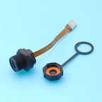 1pcs Waterproof IP67 IP68 Type C Female to Male PFC Flat Cable 3.1 Threaded type Type-C 3.1