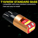 2Pcs T10 LED W5W Led Bulbs WY5W Super Bright CSP 1860 Chips 1000Lm Canbus Car Parking Lights Auto Dome Lamp White Red Yellow 12V