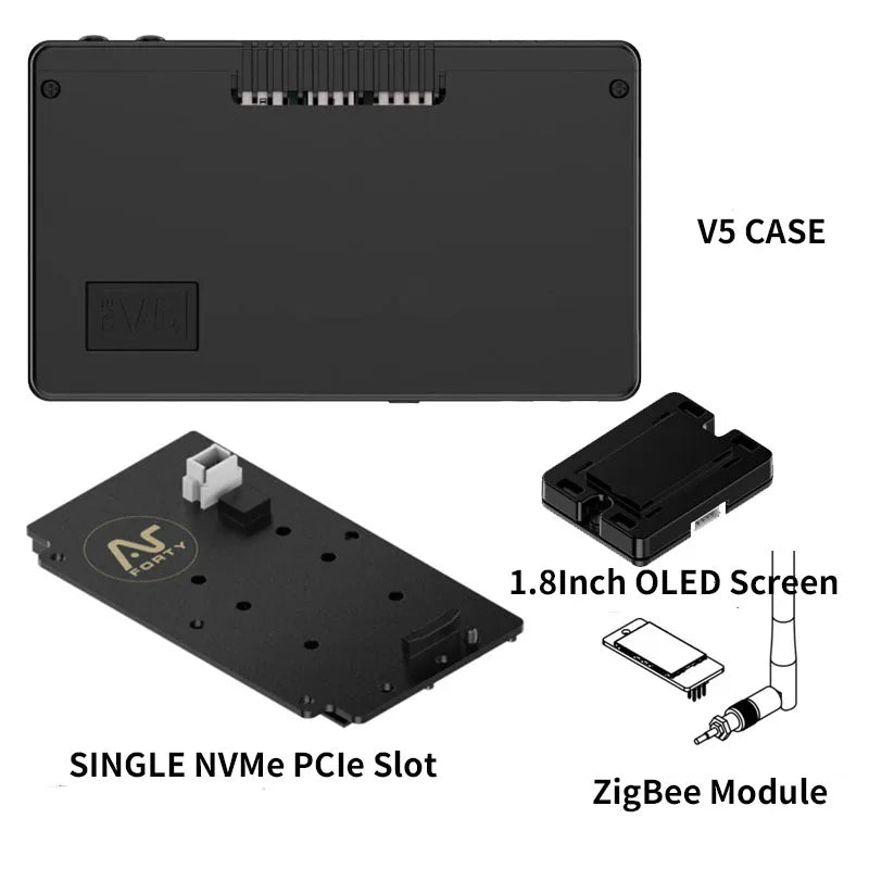 Argon ONE V5 M.2 Case for Raspberry Pi 5 Optional 1.8 inch OLED Screen Dual or SINGLE M.2 NVME Expansion Board ZigBee Module
