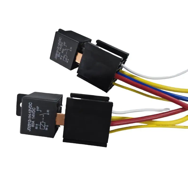 1Set 4/5 Pin Automotive Relay 12V DC 24V 40A Waterproof Relay For Motorcycle Headlight Air Conditioner With Socket