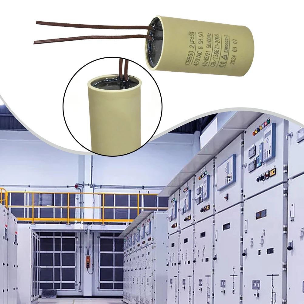 CBB60 Capacitor For Circulating Water Pump Hanging Fireplace 2.5uF Capacitor For Air Compressors Pressure Washers