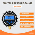 Moray ME266P Battery Powered Manufacturer LCD Calibration Standard Digital Tire Pressure Gauges for Gas