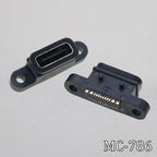 1PC Type-C USB 4 6 16 Pin Female SMD DIP With Screw Hole Waterproof Connector For DIY PCB Design High Current Fast Charging Jack