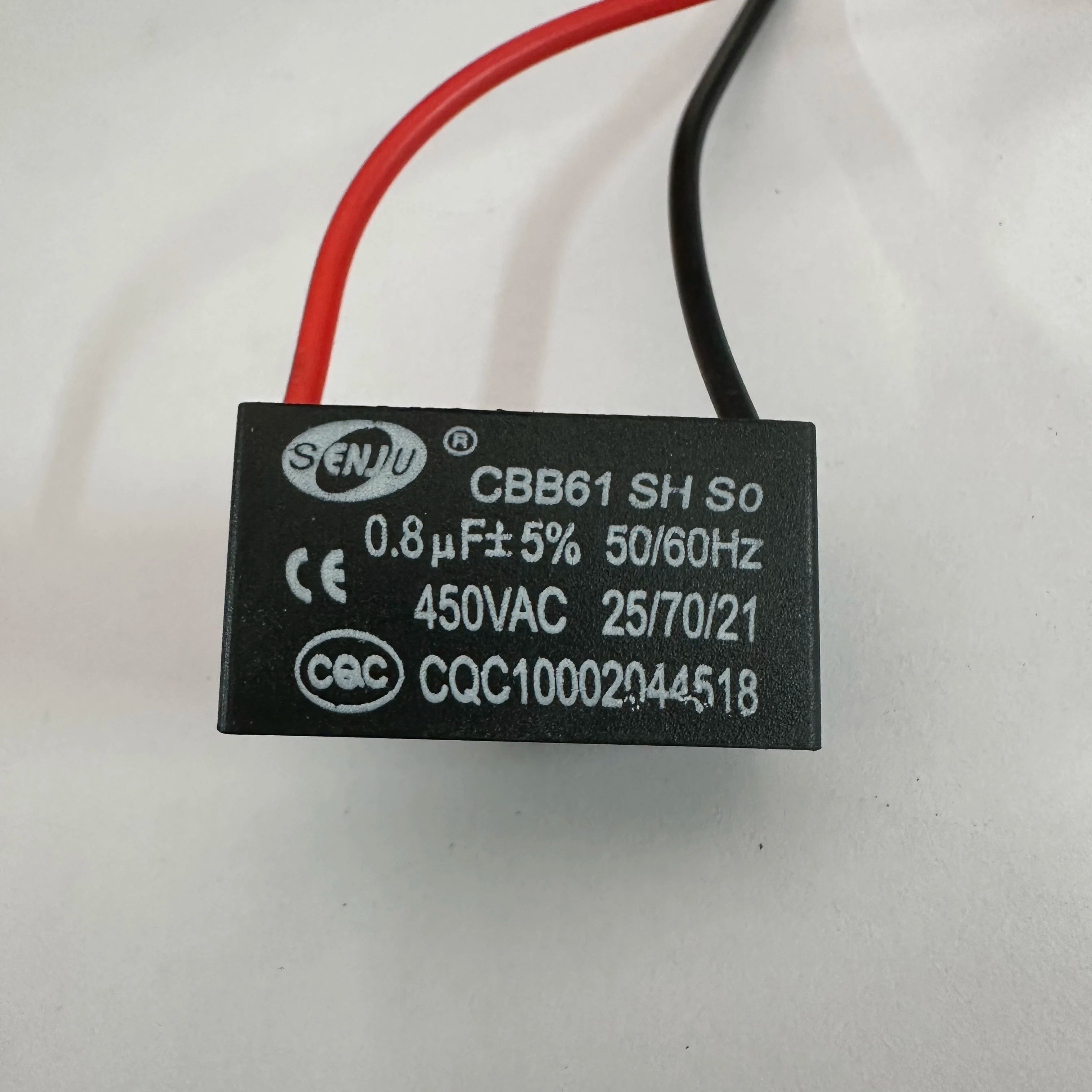 CBB61 Motor Start Capacitor 450V AC Fan Condenser1/1.2/1.5/1.8/2/2.5/3/4/5/6/8/10UF