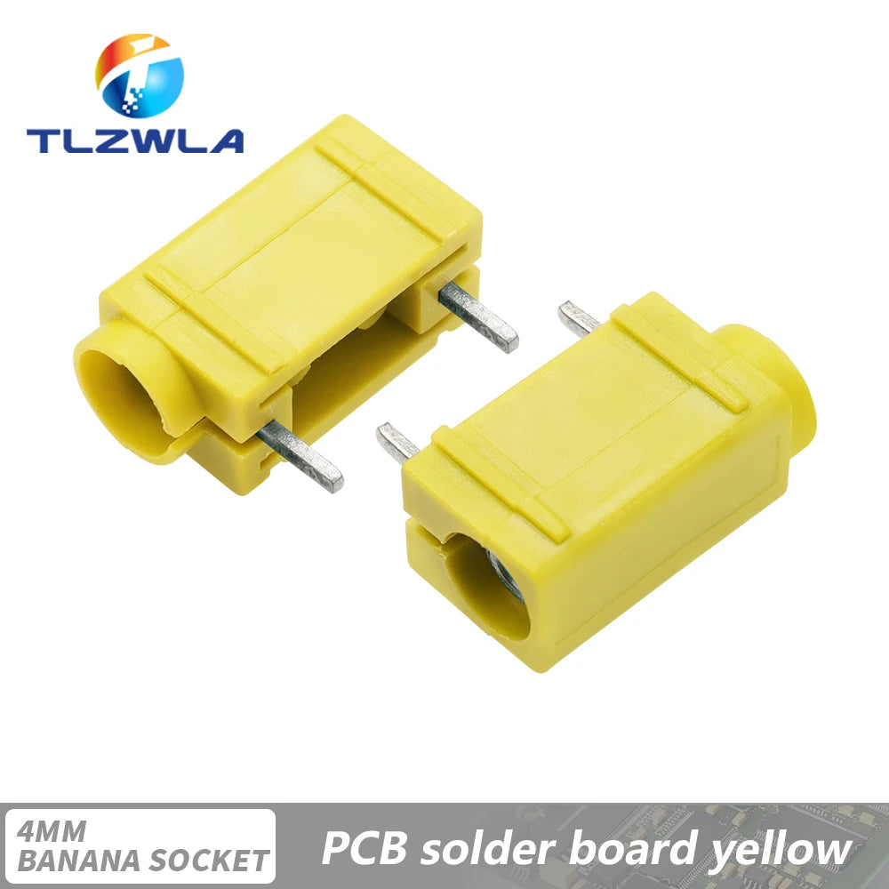 5PCS 4mm Banana Female Socket Right Angle PCB Mount Insulated Jack Connector