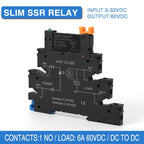 DC Control AC 6A Slim Interface Solid State Relay Module DIN SSR Slim Relay DC Control DC 41F-1Z-C2 SSR Relay DIN Rail