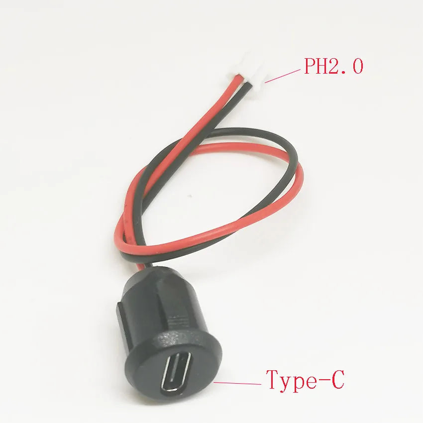 Type-C 2P/4P Glue Injection Direct Pressure Welding Wire Type Female Base USB Connector Adapter Type-C Waterproof Female Base