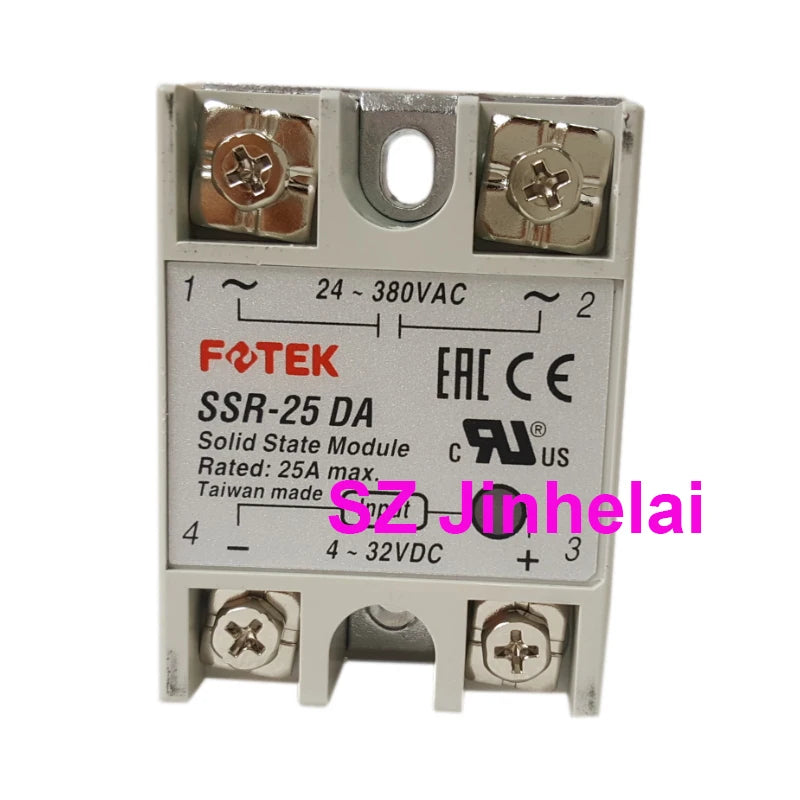 Authentic Original FOTEK Single phase Solid State Relay SSR- 10DA 25DA 40DA 50DA 75DA 10DA-H 25DA-H 40DA-H 50DA-H 75DA-H
