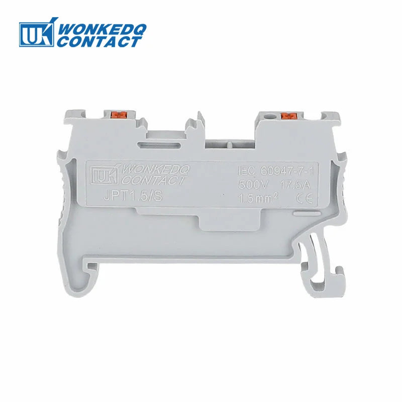 PT1.5 Push-In Din Rail Terminal Block 1.5mm² Wire Feed-Through Electrical Connector Strip Plug PT-1.5 PT 1.5