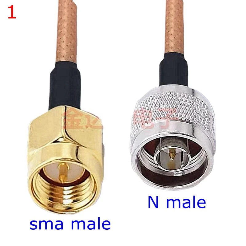 RG316 Cable N Male Female To SMA Male Female Extension Conncetor N Type L16 To RPSMA Crimp for RG-316 Low Loss Coax Copper Brass