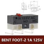 20PCS 3Pins 1A 125V Mini Micro Limit Switch Terminals SPDT Roller Arc Lever Snap Action Push Micro Mouse Switches C NO NC PCB
