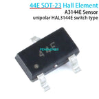10PCS 44E SOT-23 Hall element A3144E sensor unipolar HAL3144E switch type