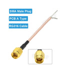 10PCS Single End SMA Female to PCB Soldering Pigtail RG316 Cable WIFI Wireless Router GPS GPRS Low Loss Jackplug Wire Connector