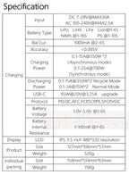 ToolkitRC M6DAC Dual Channel Smart Lipo Battery Charger Discharger AC 200W DC 350WX2 15A for 1-6S LiHV PD 65W