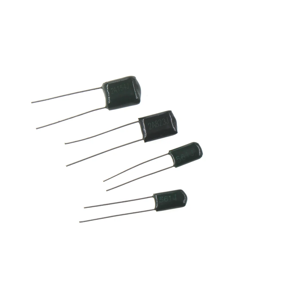 100/50pcs/Lot 630V Polyester Film Capacitor 1NF 1.5NF 10NF 22NF 33NF 47NF 2J102 2J152 2J222 2J472 2J682 2J103 2J223 2J333 2J473