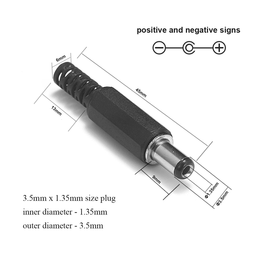 1/3/5/10Pcs DC Power Supply Jack Socket Female Panel Mount Connector 5.5mm 2.1mm Plug Adapter 2 Terminal Types 5.5x2.5mm
