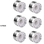 6pcs UL Listed E26 to E12 Adapter, E27 to E12 Light Socket, Medium Screw to US Candelabra Screw Bulb Socket Converter