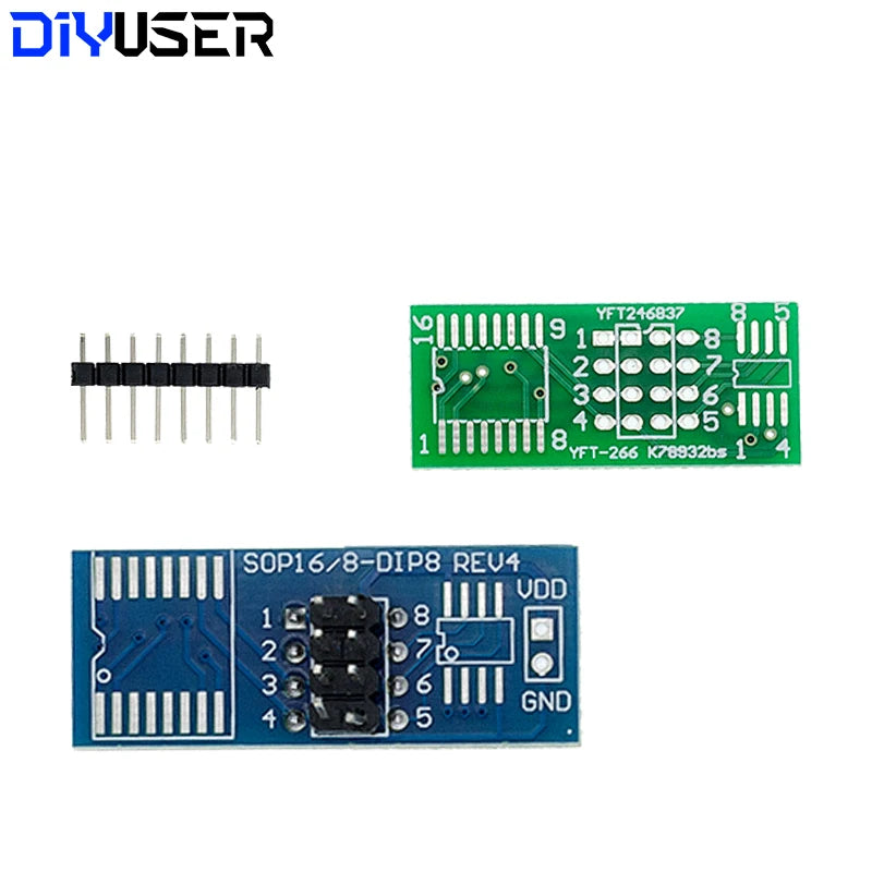 CH341A CH341B  24 25 Series EEPROM Flash BIOS USB CH341B Programmer Module  SOP8 Test Clip For EEPROM 93CXX / 25CXX / 24CXX