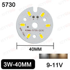 3W 5W LED PCB Board Soldering Wire Plug Wire 32MM 40MM 50MM Bulb Light Source 5730 SMD Light Board, DIY Aluminum PCB