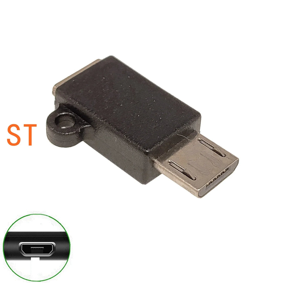 Micro USB data adapter male female USB connector, female male 5-pin Micro USB connector, left and right corners, 90 degrees
