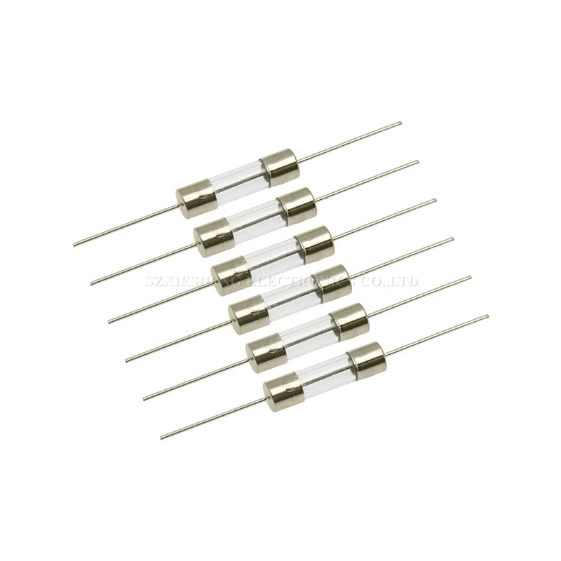 10PCS 5*20MM Fast-Blow Glass Tube Fuse Lead Wires & Single Cap 0.5A 1A 1.5A 2A 3A 4A 5A 6A 7A 8A 10A 12A 12.5A 15A 20A 25A 250V