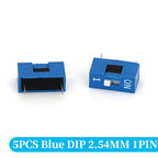 5PCS Blue Toggle Switch Spacing 2.54MM DIP Dial The Code Switch 1 2 3 4 5 6 7 8 9 10 12 PIN Quick Switch