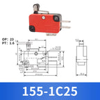 10Pcs Hinge Roller Lever Arm SPDT 1NO 1NC Snap Action Micro Switch,250W ~1500W optional.Lead Limit Switch