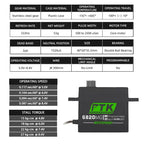 PTK servo Metal gear 20Kg 30Kg 35Kg 40Kg High speed servo Digital servo fixed wing servo 1/8 1/10 RC car programmable servo